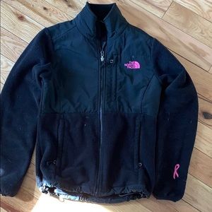 The north face black jacket with pink!